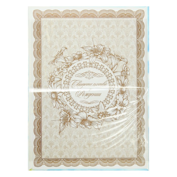 Папка для свидетельства о рождении "Медведи", А5, ламинированная