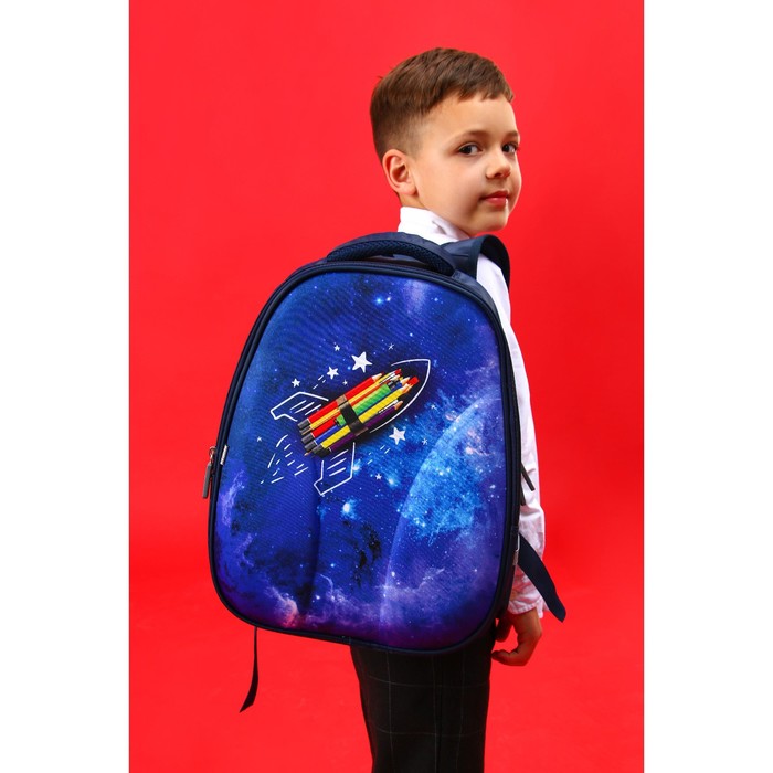 Рюкзак каркасный школьный Calligrata Cosmos, 39 х 30 х 14 см 5492971