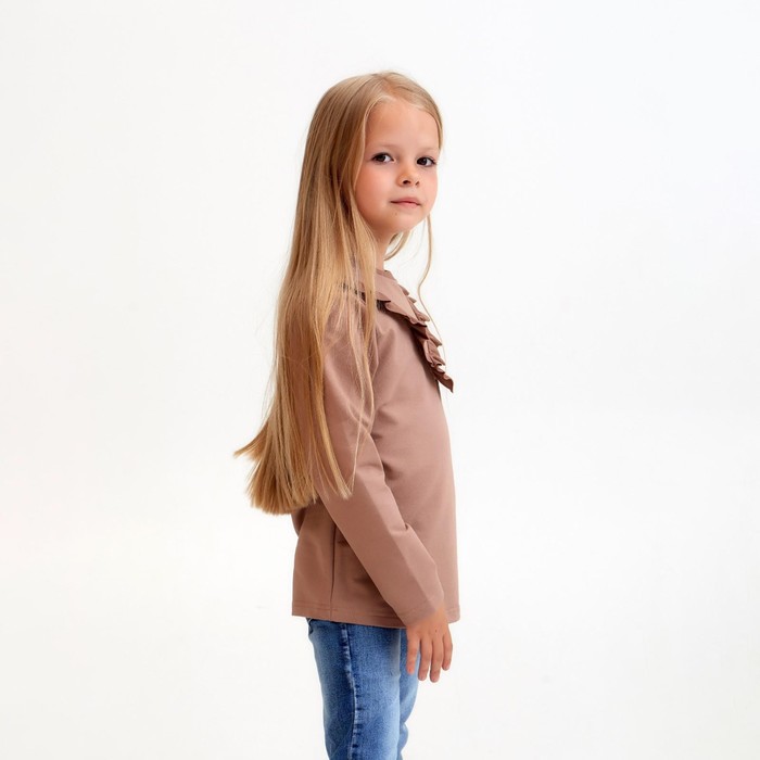 

Свитшот для девочки KAFTAN "Basic line" размер 32 (110-116), цвет кофе