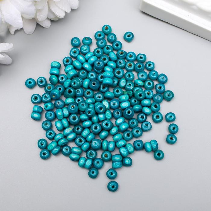 

Бусины для творчества дерево "Бирюза" набор 20 гр 0,4х0,4 см