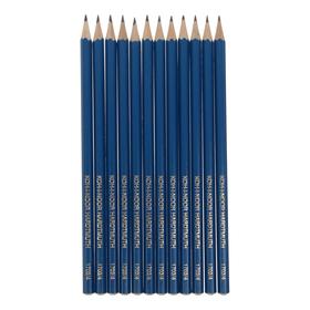 

Набор карандашей чернографитных 12 штук Koh-I-Noor 1703 HB ALPHA, голубой корпус (2334237)