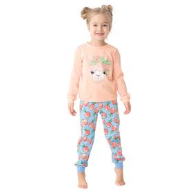 

Пижама для девочек, рост 86 см, цвет персиковый