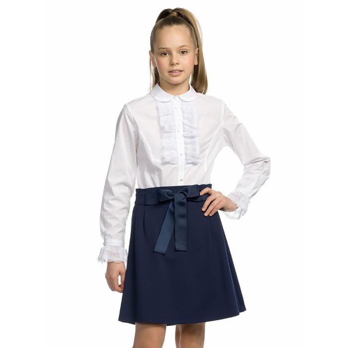 фото Юбка для девочек, рост 134 см, цвет синий pelican