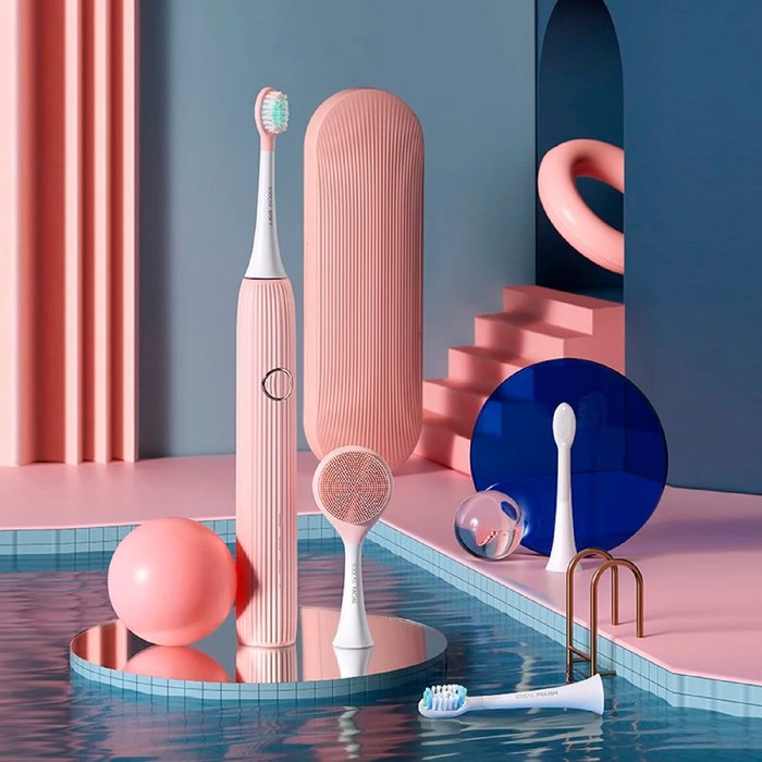 Электрическая зубная щетка Soocas Electric Toothbrush V1, звуковая, розовая