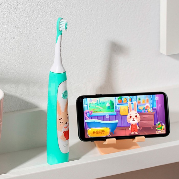 Электрическая зубная щетка Soocas Kids Sonic Electric Toothbrush С1, звуковая, белая/голуб