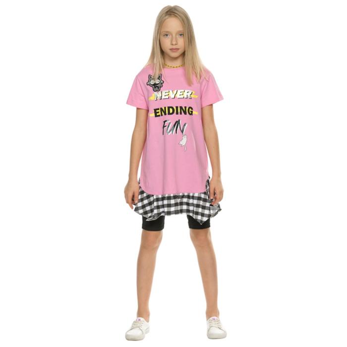 

Комплект для девочек, рост 140 см, цвет розовый