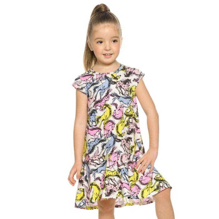 Платье для девочек, рост 98 см, цвет молочный комплект для девочек рост 98 см цвет молочный