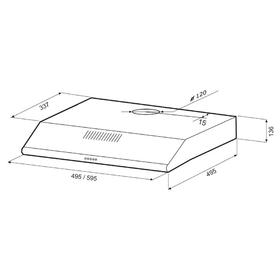 

Вытяжка KRONA OLIVIA 600 WHITE PB, плоская, 390 м3/ч, 3 скорости, 60 см, белая