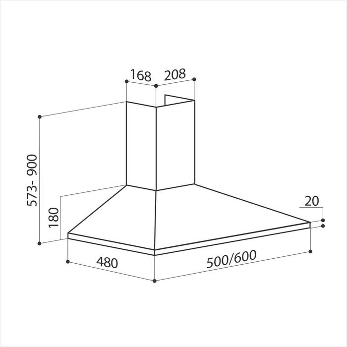 

Вытяжка LEX BASIC 600 IVORY, каминная, 680 м3/ч, 3 скорости, 60 см, бежевая