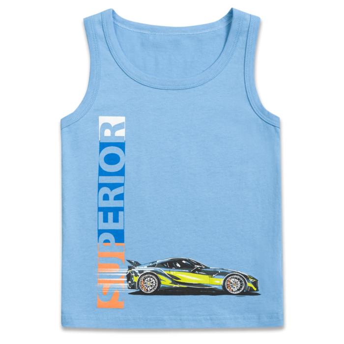 

Майка для мальчиков, рост 104 см, цвет голубой