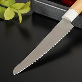 

Нож Доляна Heаven, хлебный, лезвие 17,5 см, цвет МИКС