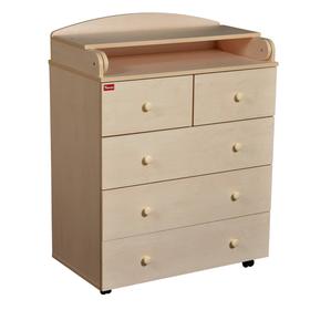 

Комод с пеленальной доской Palermo Plus, с шариковыми направляющими, цвет клён