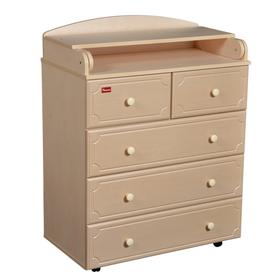 

Комод с пеленальной доской Alberto Plus, с шариковыми направляющими, цвет клён