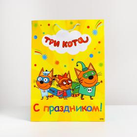

Пакет бумажный подарочный «Три Кота. С Праздником!», 46х33х20 см
