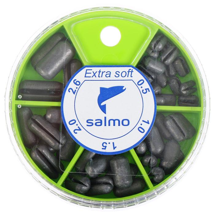 

Грузила Salmo EXTRA SOFT, набор №2 малый, 5 секций 0,5-2,6 г, 60 г