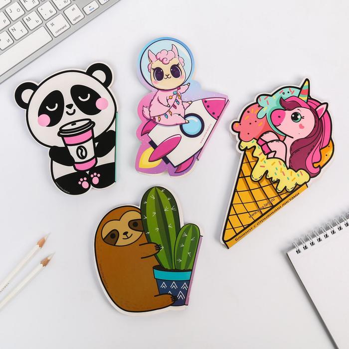 

Блокнотик с отрывными листами «Персонажи», 50 л МИКС