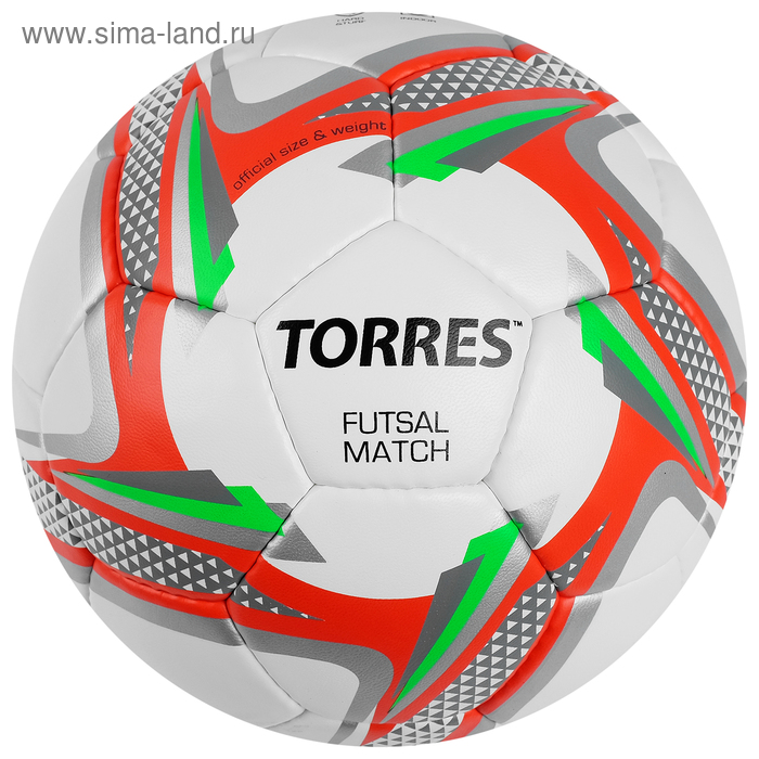 фото Мяч футзальный torres futsal matc, f30064, размер 4, pu, ручная сшивка