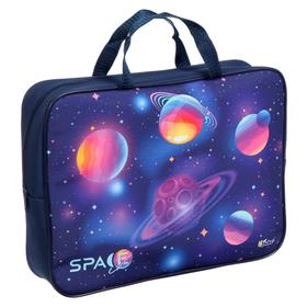 

Папка с ручками текстиль А4 80мм 350*265 ПМД 4-20 "Яркий космос" (ручка-тесьма) 64517