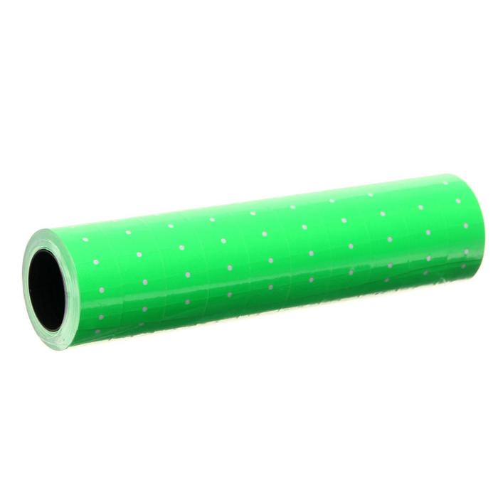 Этикет-лента 21*12мм, прямоугольная, зеленая, 500 этикеток
