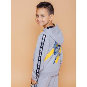 

Толстовка для мальчиков Batman, рост 128 см, цвет серый меланж