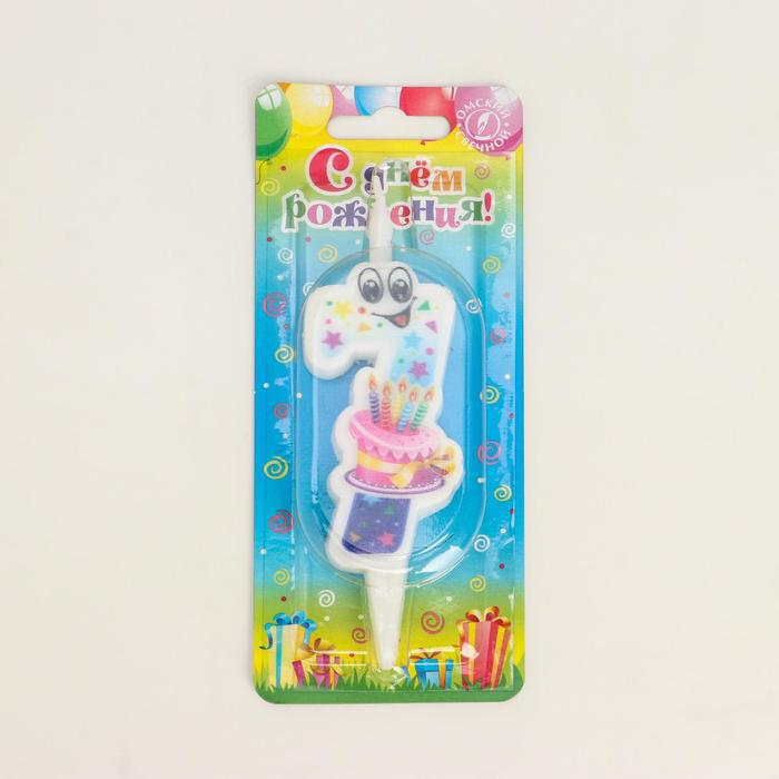

Свеча для торта "С глазками", 10,2 см, цветная цифра 7