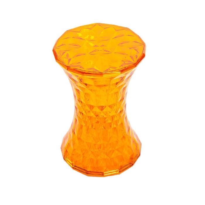 Стул-пуф Stone, 310 × 310 × 465 мм, цвет прозрачный оранжевый