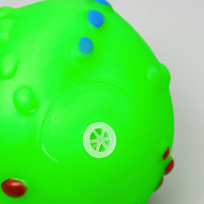 Игрушка резиновая пищащая "Мяч Джим" 6 см, микс цветов