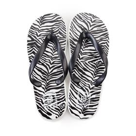 

Сланцы женские ZEBRA, цвет белый/чёрный, размер 38