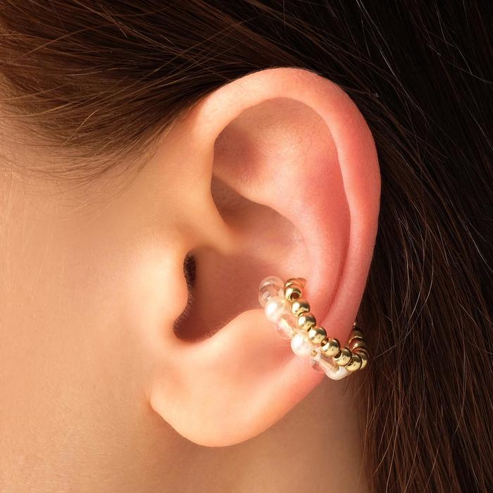 

Серьги "Каффы" яркие бусины, 3 шт, цветные