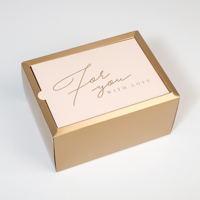 Коробка подарочная складная, упаковка, «С любовью», 20 х 15 х 10 см