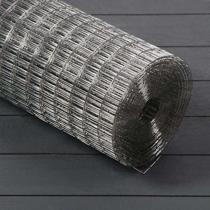 

Сетка оцинкованная, сварная, 1 × 25 м, ячейка 12,5 × 25 мм, d = 1,6 мм, металл
