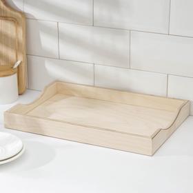

Поднос с ручками Доляна, 37,5×25 см, бук
