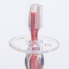 Силиконовая зубная щеточка-массажер "Первые зубки" (розовый) - Фото 3