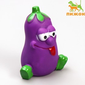 Игрушка пищащая "Весёлый баклажан", 10 см