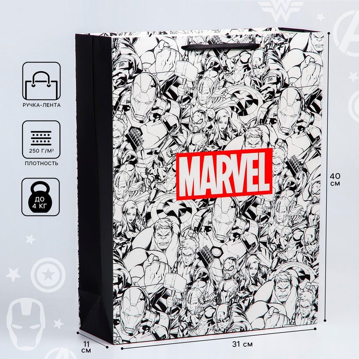 Пакет ламинат вертикальный Marvel, 31х40х11 см, Marvel