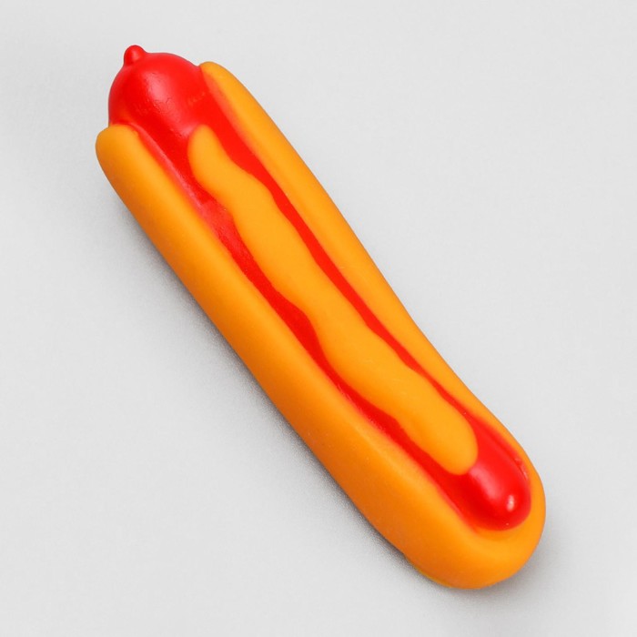 фото Игрушка пищащая "хотдог" для собак, 13,5 см пижон