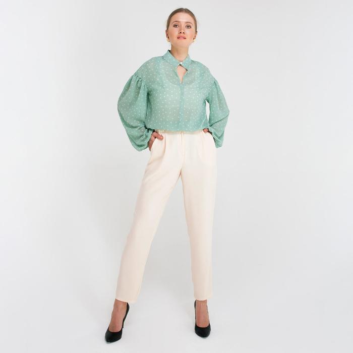 

Брюки женские MINAKU: Green trend цвет молочный, р-р 44