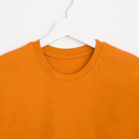 

Футболка мужская однотонная, цвет кирпичный, размер 48