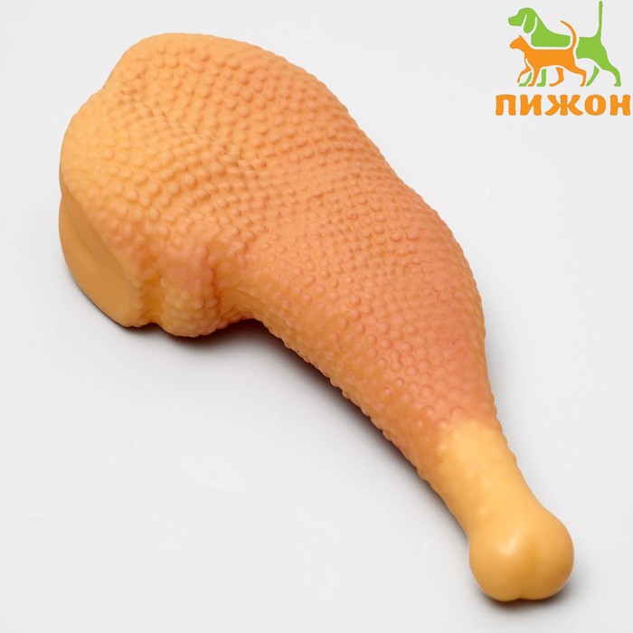 Игрушка пищащая "Куриный окорок" для собак, 15,5 см, микс цветов