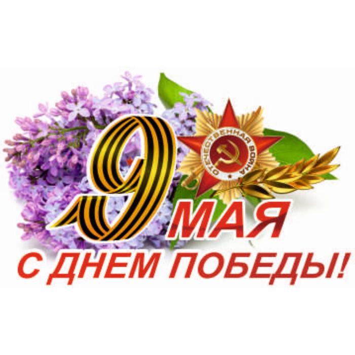 Наклейка на авто 9 Мая, 500*330 мм