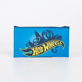 

Косметичка простая, отдел на молнии, цвет голубой, Hot Wheels