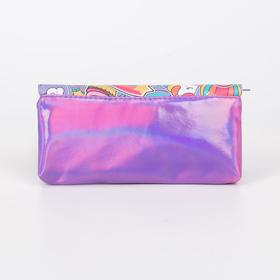 

Косметичка простая, отдел на клапане, цвет сиреневый, «Сладости»