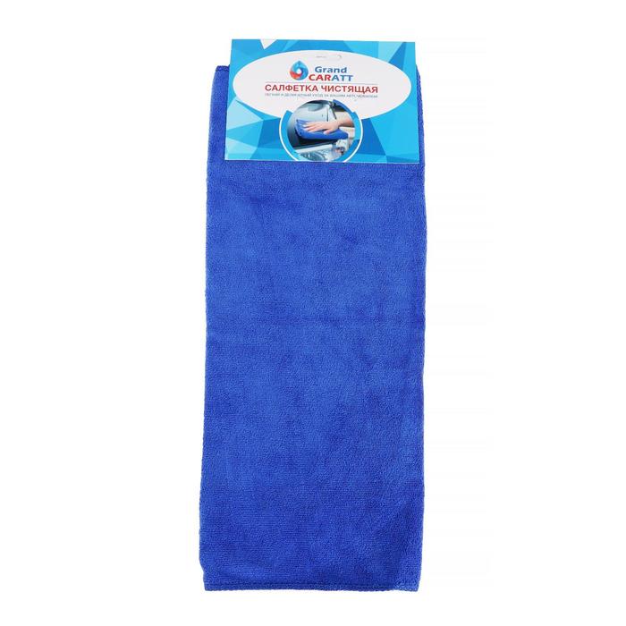 Тряпка для мытья авто, Grand Caratt, микрофибра, 350 г/м², 40×50 см, синяя тряпка для мытья авто grand caratt микрофибра 350 г м² 30×70 см синий