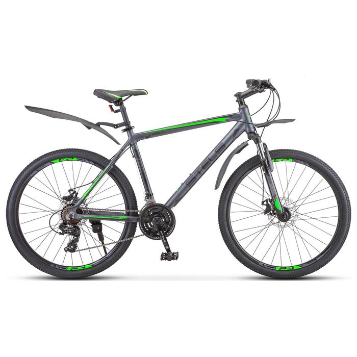 Велосипед 26 Stels Navigator-620 MD, V010, цвет антрацит, размер рамы 19 велосипед 26 stels navigator 640 d v010 цвет антрацитовый зелёный размер 14 5