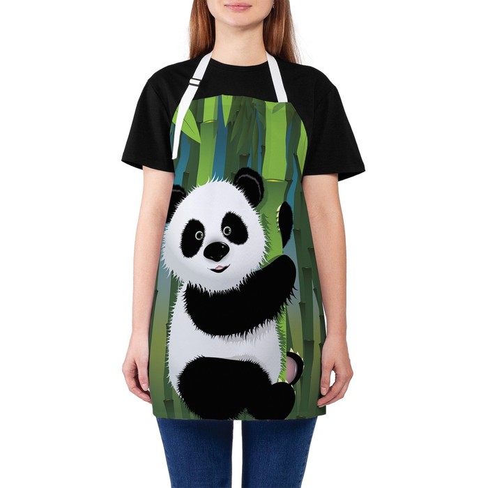 Фартук кухонный с фотопринтом «Счастливая панда», регулируемый, размер OS цена и фото