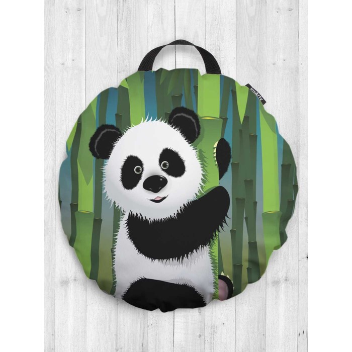 Подушка сидушка «Счастливая панда», декоративная, d = 52 см цена и фото