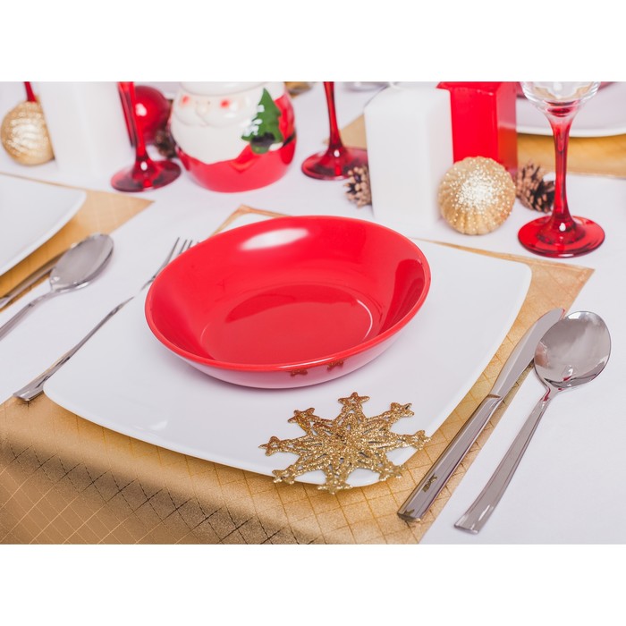 Тарелка глубокая 18 см, цвет красный