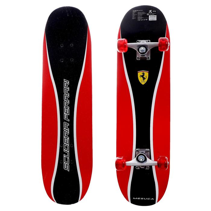 Скейтборд FERRARI 31''X8'', цвет чёрный/красный скейтборд ferrari 31 x8 цвет чёрный красный