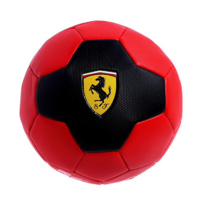 Мяч футбольный FERRARI р.5, PVC, цвет красный/черный