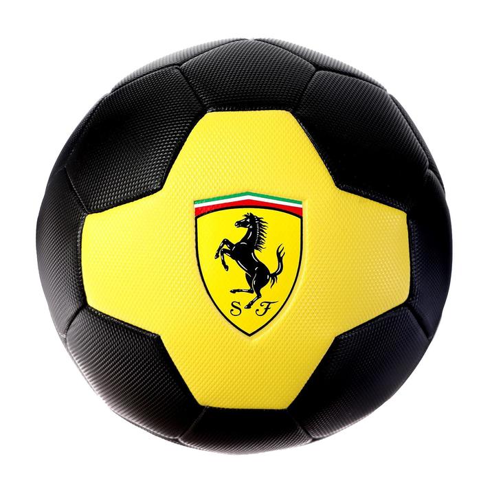 фото Мяч футбольный ferrari р.5, pvc, цвет жёлтый/черный